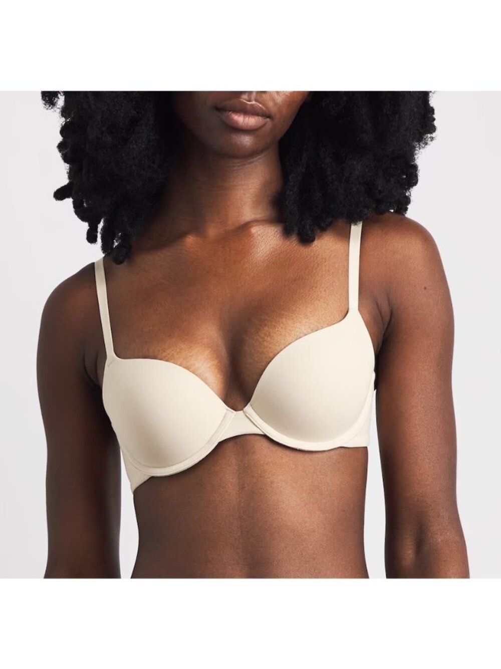 NWT SKIMS FITS EVERYBODY PUSH-UP DEMI BRA SAND - 32D
